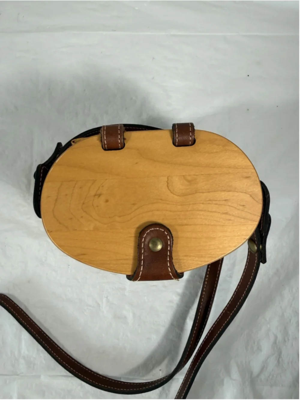 Longaberger Homecoming Bee Station 2000 Kiddie Basket Purse Leather Strap rare